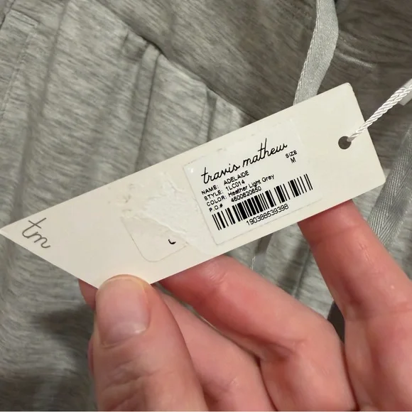 NWT Travis Mathew Adelaide Cloud Terry Jogger Lounge Pant Lt Grey size Medium